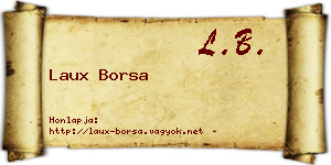 Laux Borsa névjegykártya